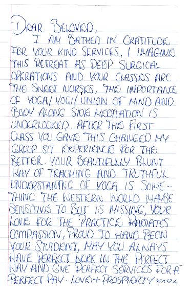 Handschriftlicher Text mit Feedback